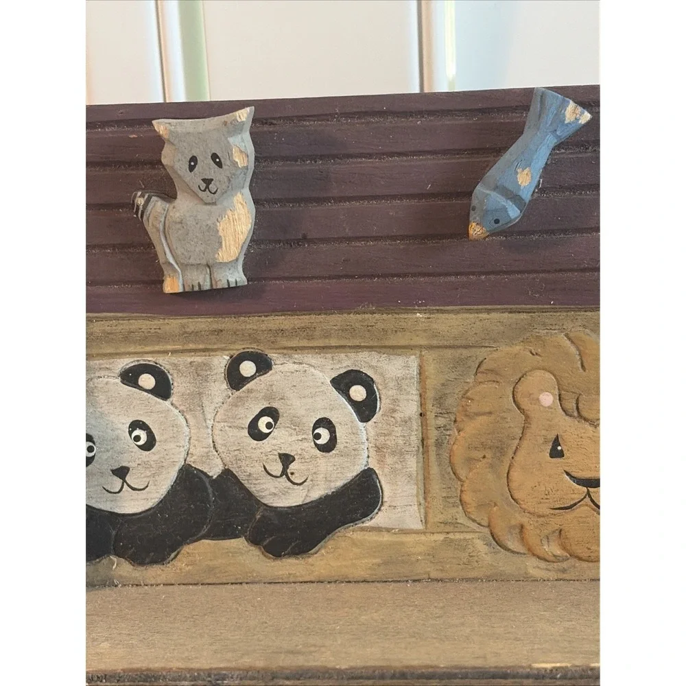 Wood Wall Hanging Shelf Noah's Ark Display Shelf Baby Nursery Decor Wooden